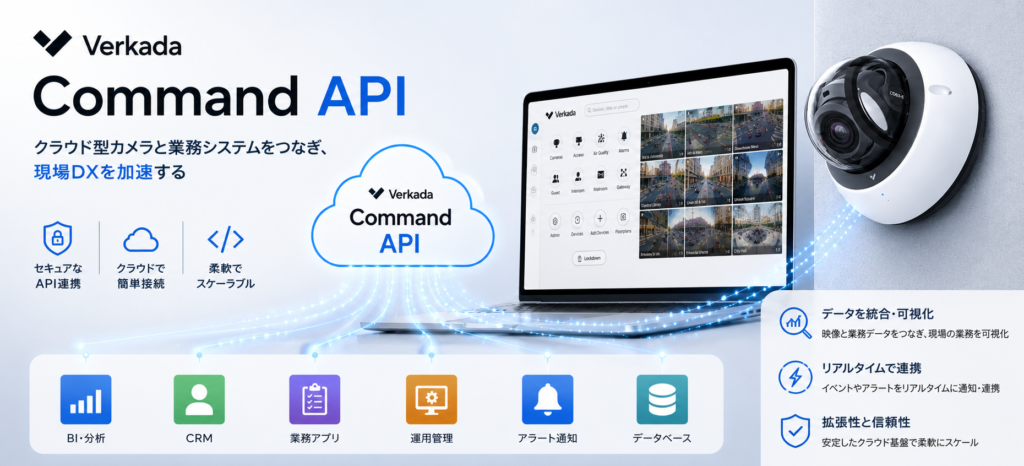 Verkada Command APIとは。クラウド型カメラと業務システムをつなぐ現場DXの活用方法